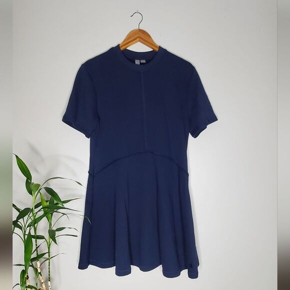 Sweaty Betty Navy Blue Revive Cotton Tshirt Women's Dress Size 4-6 - Picture 2 of 16
